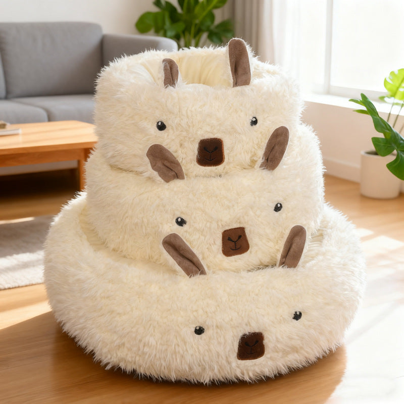 Cama nido cálida y lavable para perros