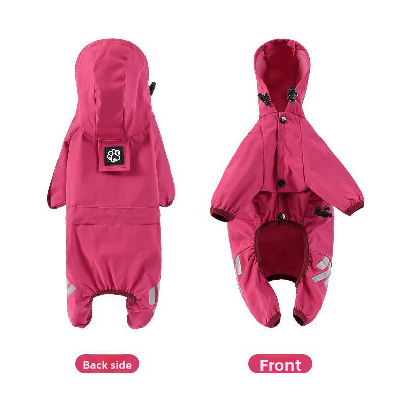 Impermeable para perros con capucha