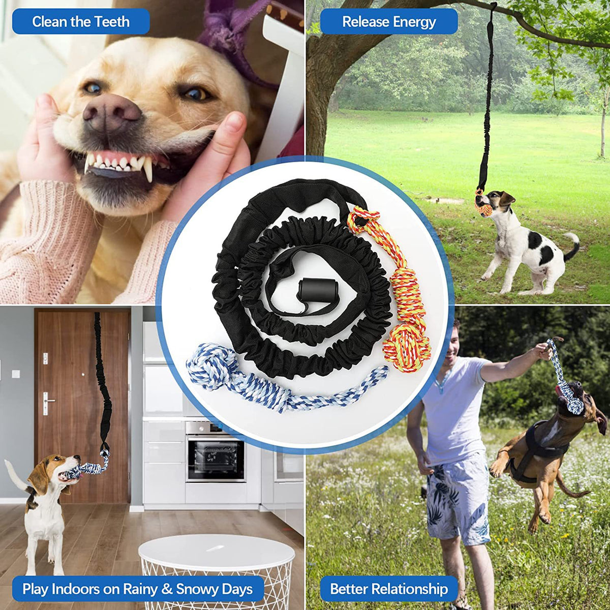 Juguete de cuerda para tirar y morder para perros
