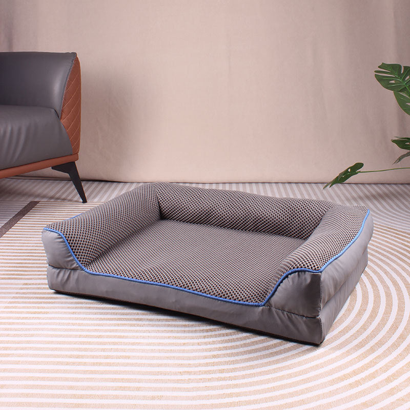 Cama cuadrada acolchada para perros