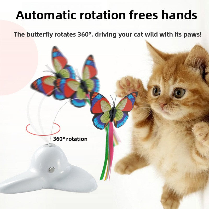 Pack gato activo: juguete eléctrico con mariposa + juguete con muelle