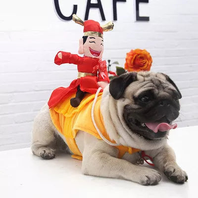 Disfraz de vaquero jinete para perros y gatos