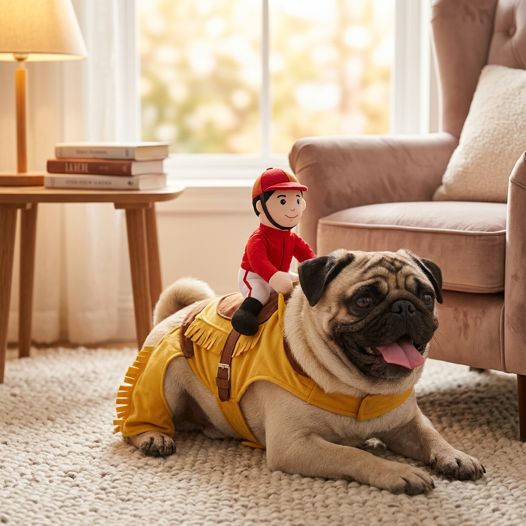 Disfraz de vaquero jinete para perros y gatos