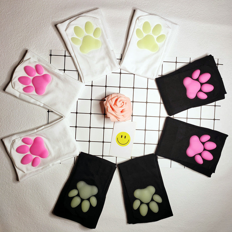 Calcetines con patas de gato 3D y almohadillas de silicona