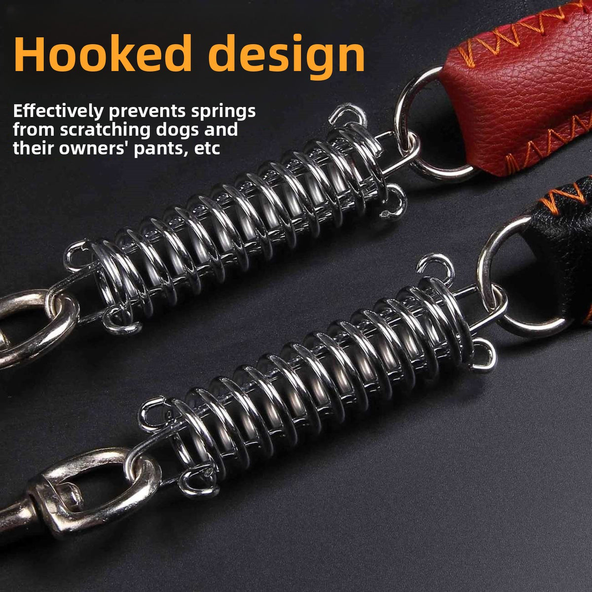 Collar y correa de cuero para perros medianos y grandes