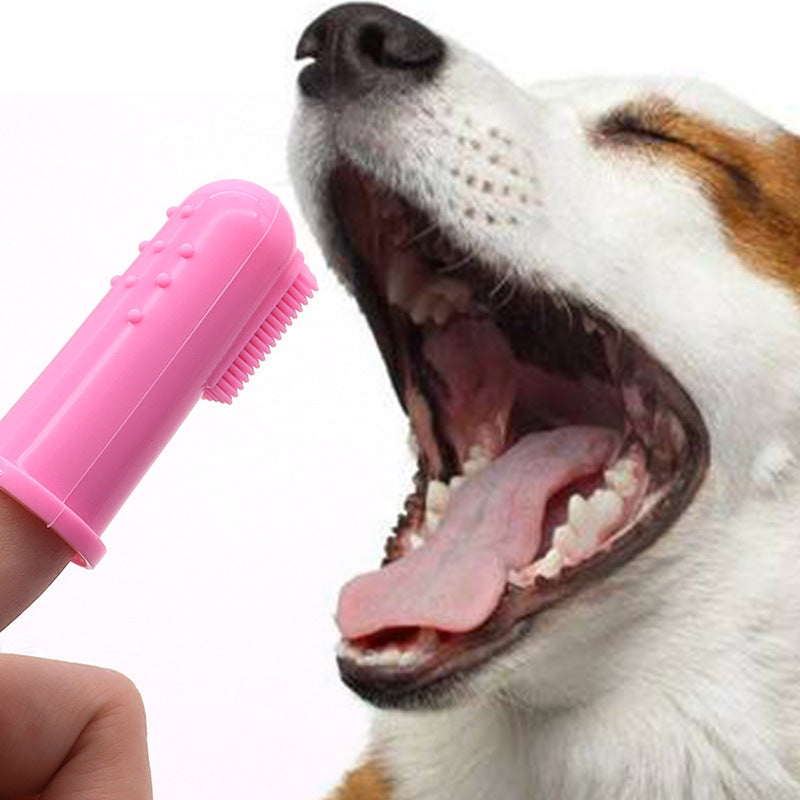 Cepillo dental de silicona para perros y gatos