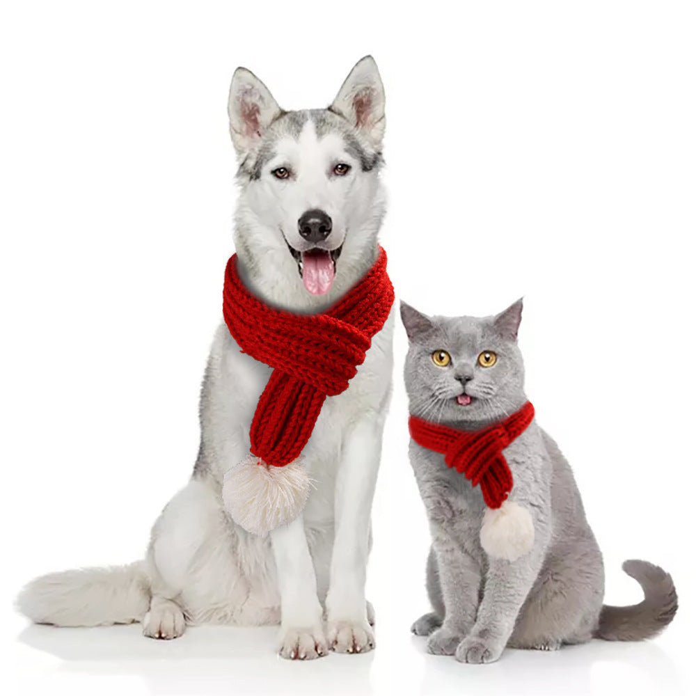Bufanda de invierno tejida para mascotas