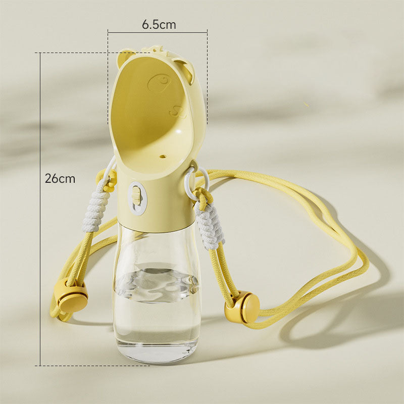 Botella portátil de agua y comida para perros y gatos
