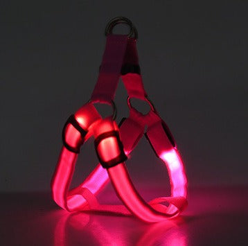 Arnés luminoso LED ajustable para perros y gatos