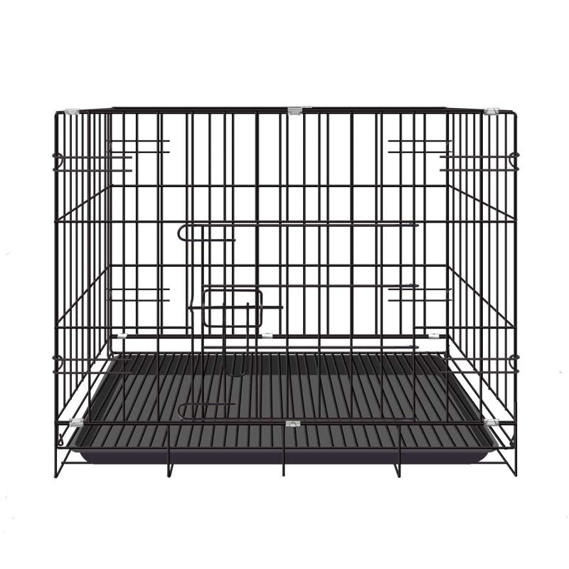 Jaula plegable de hierro reforzado para perros y gatos