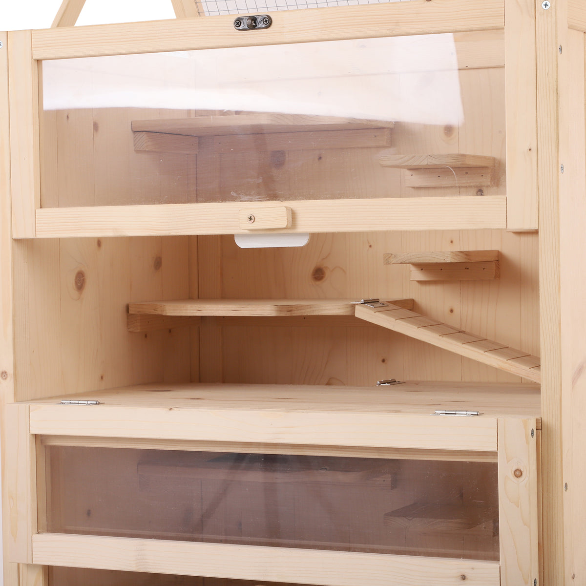 Jaula de madera de pino de 5 pisos para hámsters y roedores, 60 x 40 x 120 cm, foto 3 de 9