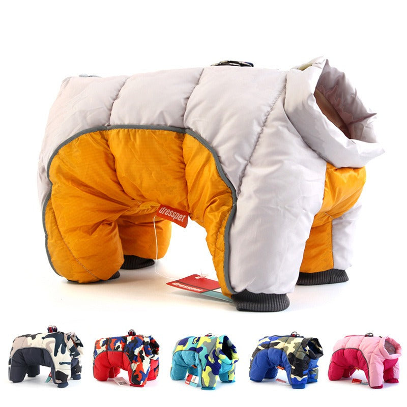 Abrigo acolchado impermeable para perros
