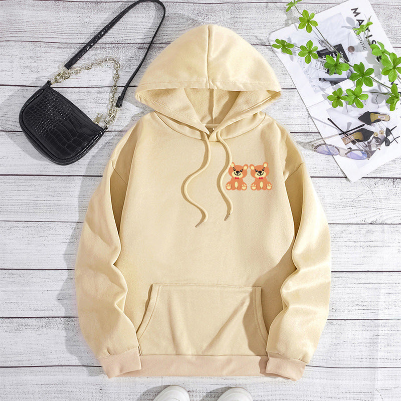 Sudadera estampada con capucha para amantes de los perros
