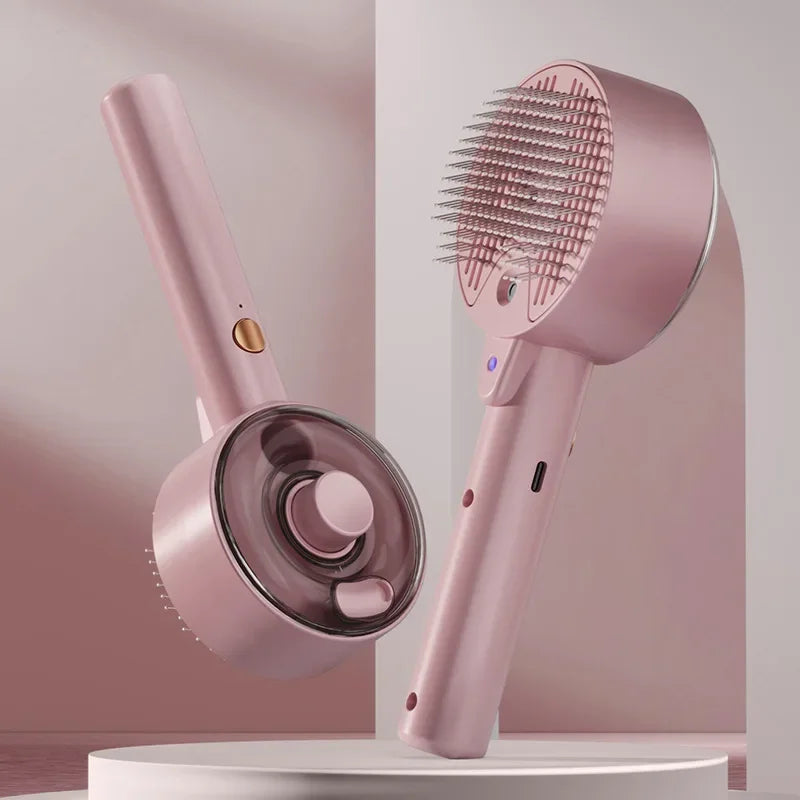 Cepillo eléctrico con spray para perros y gatos
