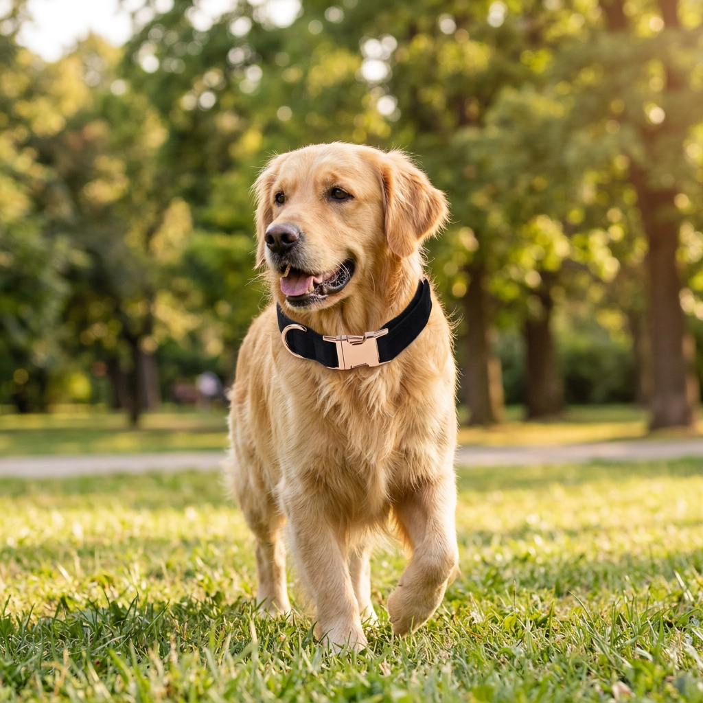 Collar de nailon negro para perro y gato - Pawsome Pets New York