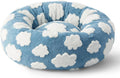 Cama redonda de tela para mascotas – Cielo y nubes, no lavable