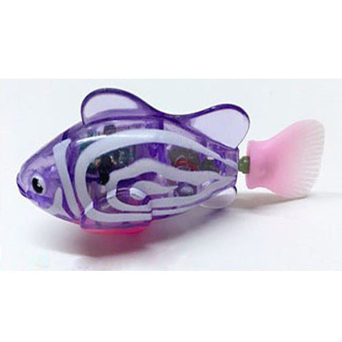 Pez robótico luminoso para jugar en el agua – Morado a rayas