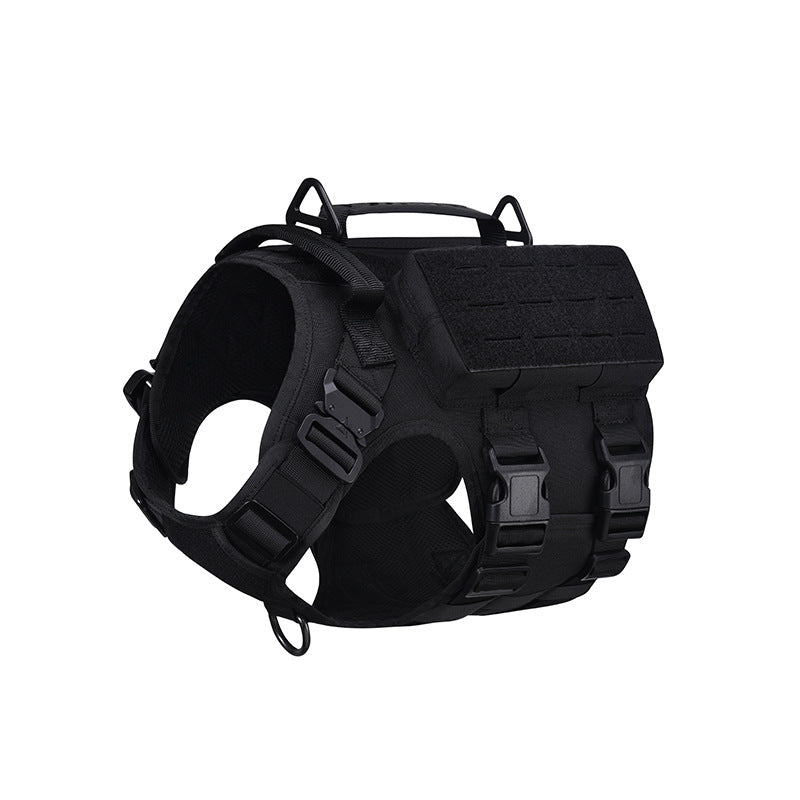 Chaleco táctico impermeable de nylon para perros en color negro