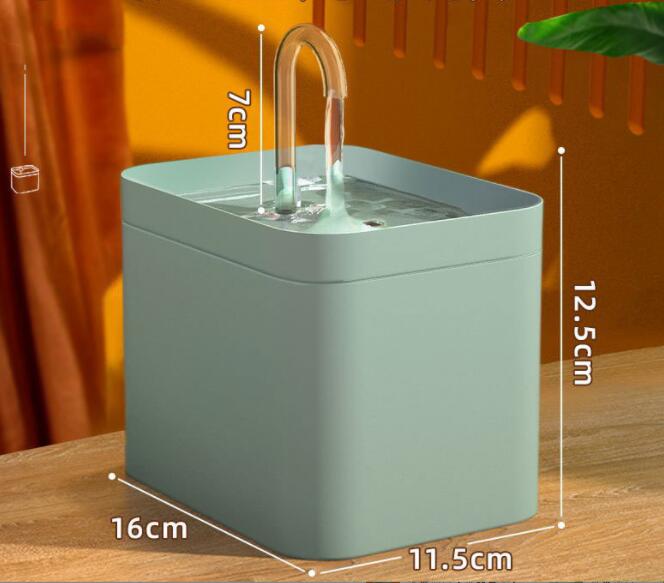 Fuente de agua automática para gatos 1,5 L en color verde