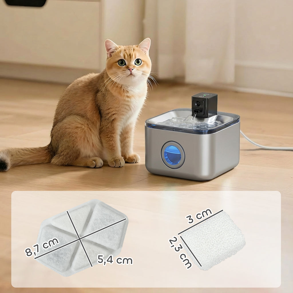 Pack de 16 filtros triples para fuentes de agua de mascotas