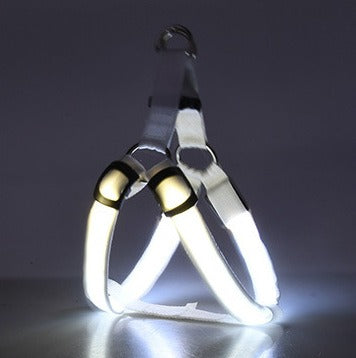 Arnés luminoso LED ajustable para perros y gatos