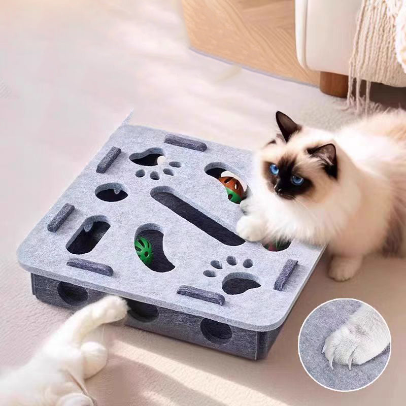 Juguete de fieltro para gatos con 3 cascabeles