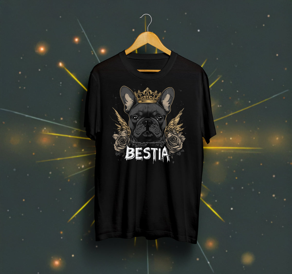 Camiseta Bestia de bulldog francés