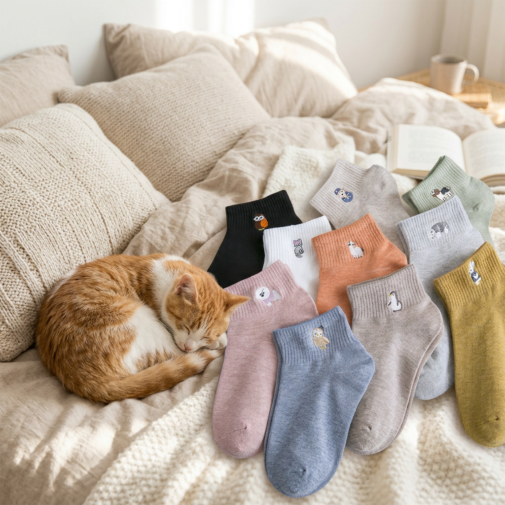 Calcetines bordados de perros y gatos - Pawsome Pets New York
