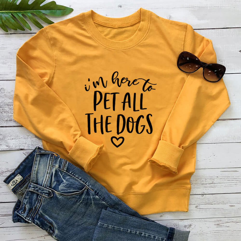 Sudadera de mujer con estampado Pet All The Dogs