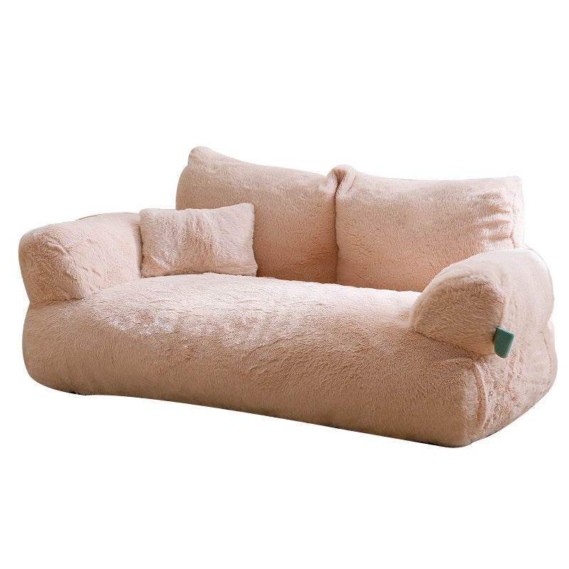 Cama sofá mullida para gatos con cojín