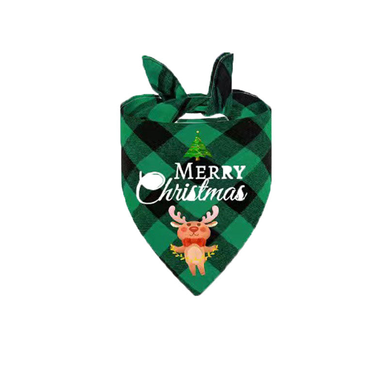 Pañuelo triangular navideño para perros y gatos – Reno