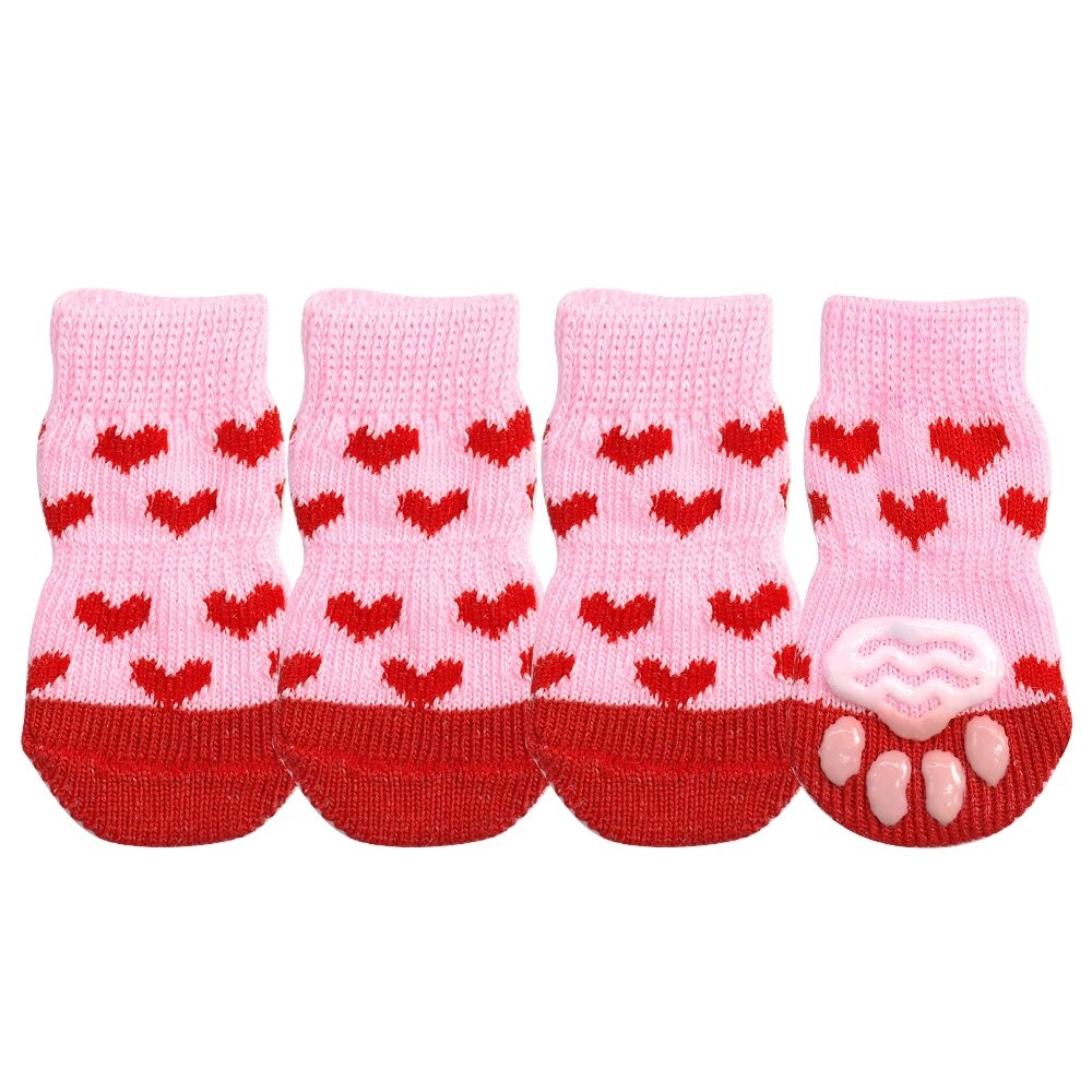 Calcetines antideslizantes de invierno para perros y gatos