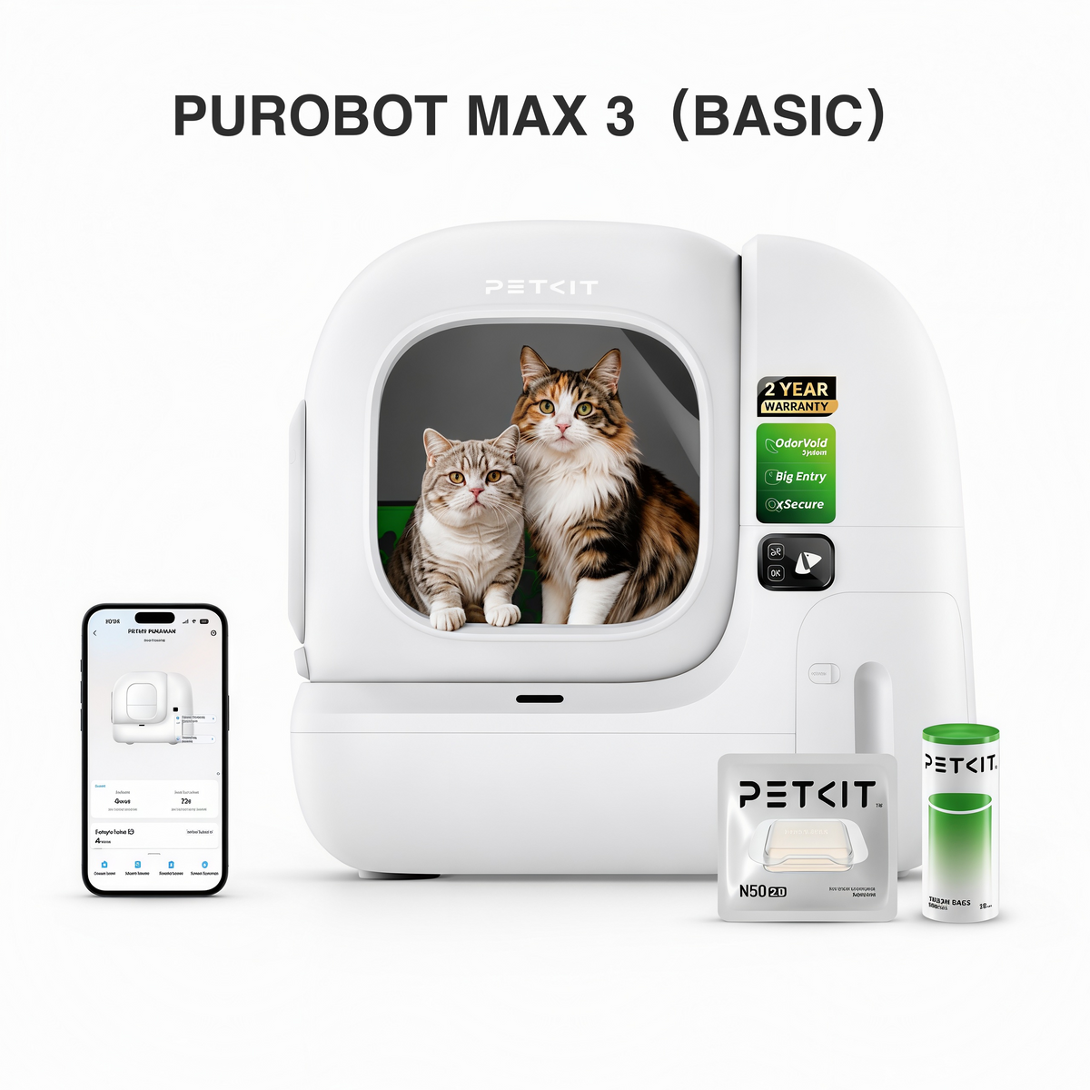 PETKIT Purobot Max 3: arenero automático para gatos, foto 5 de 5