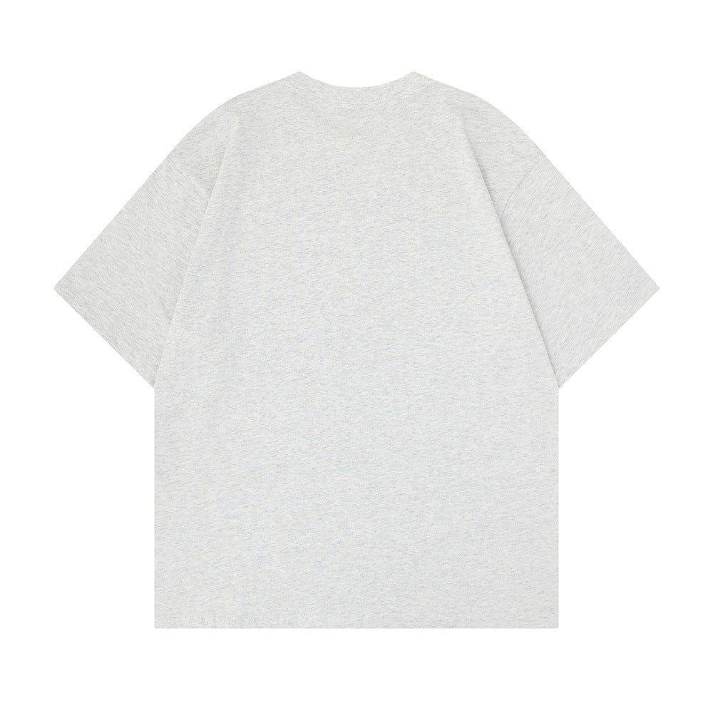 Camiseta de algodón con estampado de dos gatos