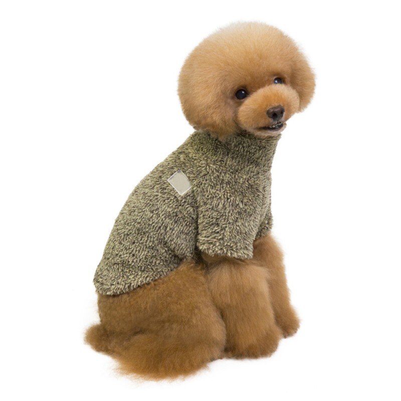Jersey polar de pelo suave para perro pequeño, cálido y grueso