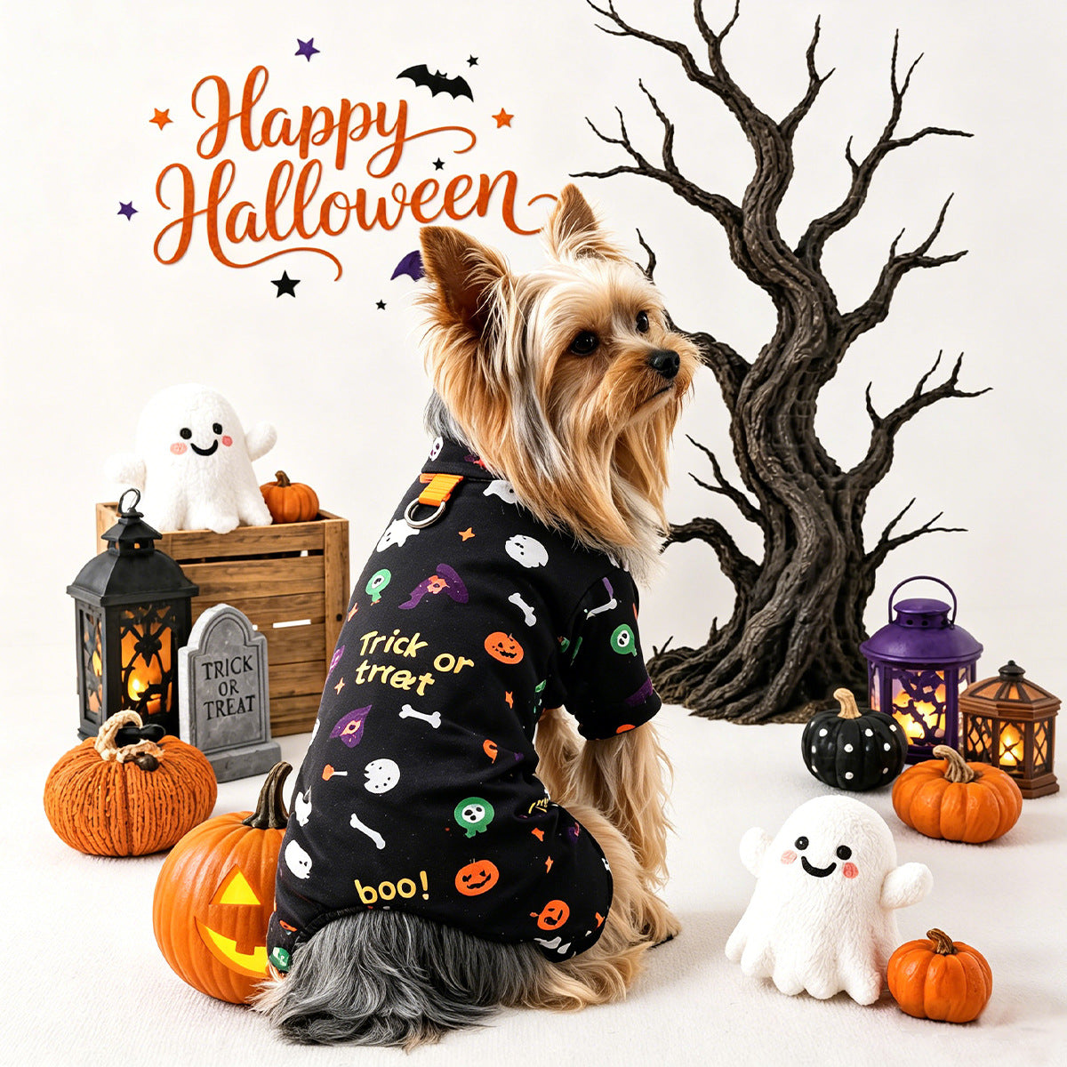 Ropa floral de Halloween para perros y gatos, foto 2 de 8