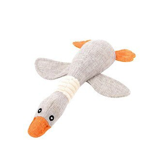 Juguete de peluche con sonido para perros en color gris