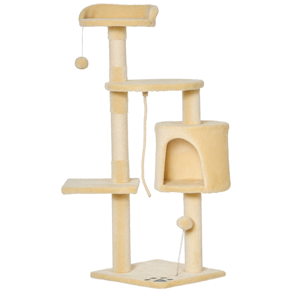 Árbol rascador para gatos con plataformas y caseta, foto 3 de 9