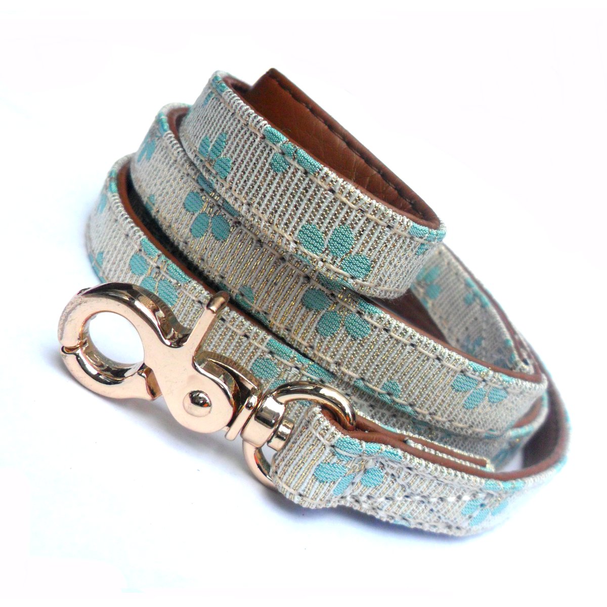 Correa Prince&Princess floral azul para perros