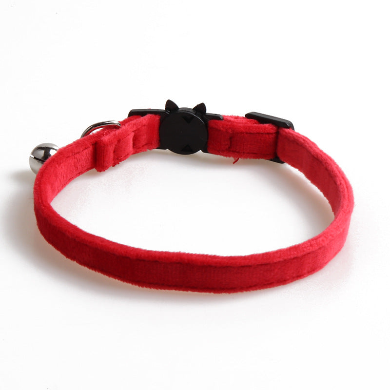 Collar de terciopelo con lazo para perros y gatos