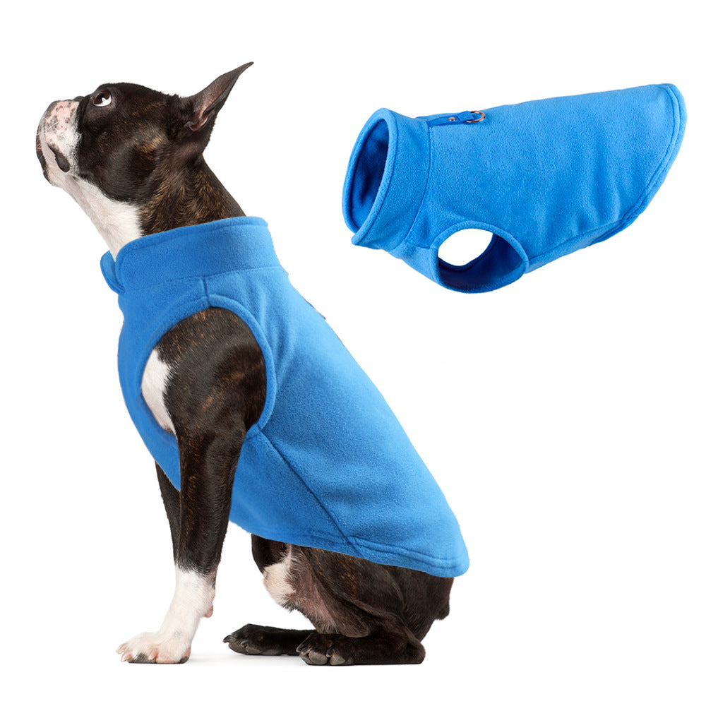 Abrigo de forro polar para perros, liso y calentito