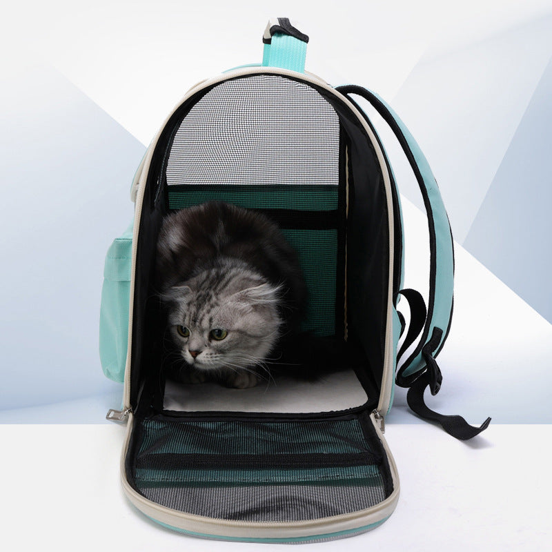 Mochila transportín Hello Cat con ventana para gatos y perros pequeños, foto 2 de 7