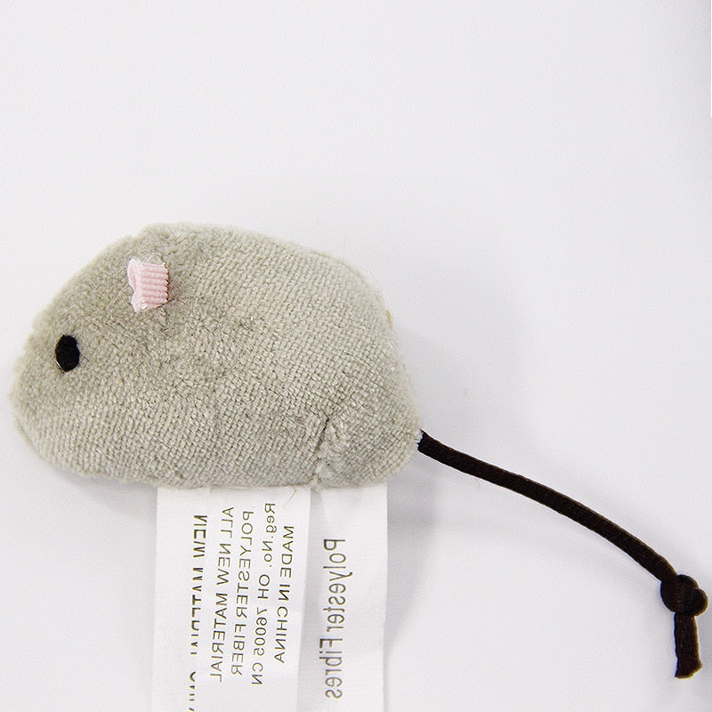 Pack de 3 juguetes de peluche con forma de ratón para gatos