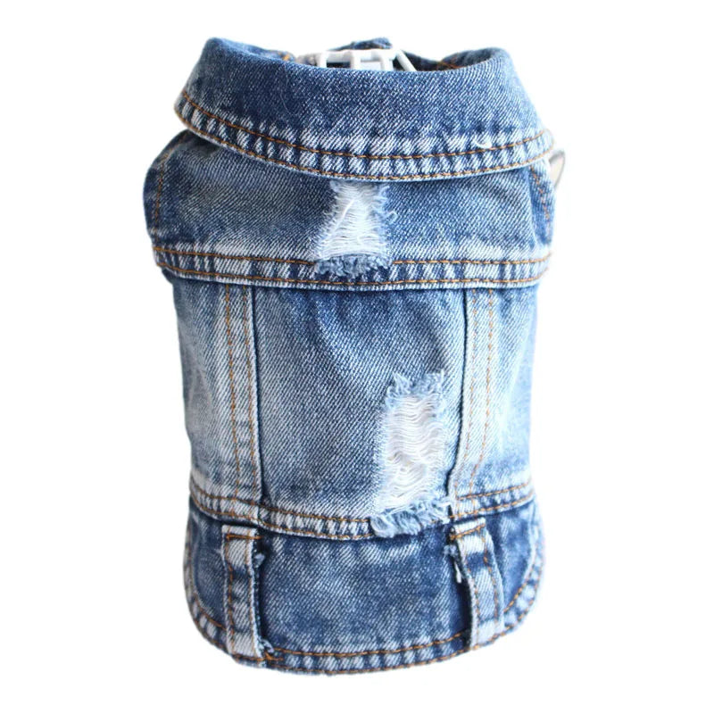 Chaqueta vaquera para perros pequeños