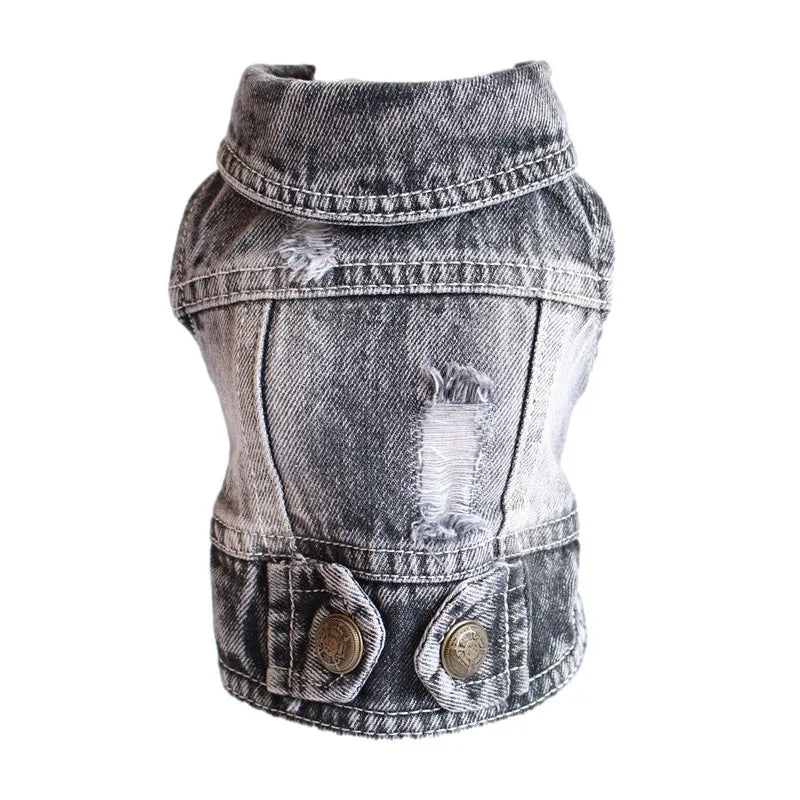 Chaqueta vaquera para perros pequeños