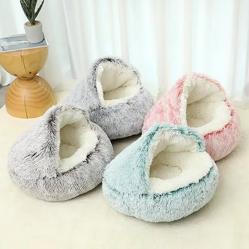 Cama mullida 2 en 1 para perros pequeños y gatos