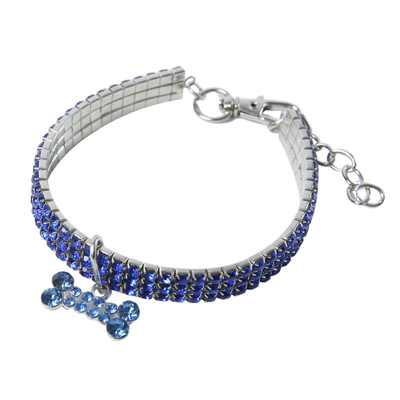 Collar de strass brillante para perros pequeños y gatos