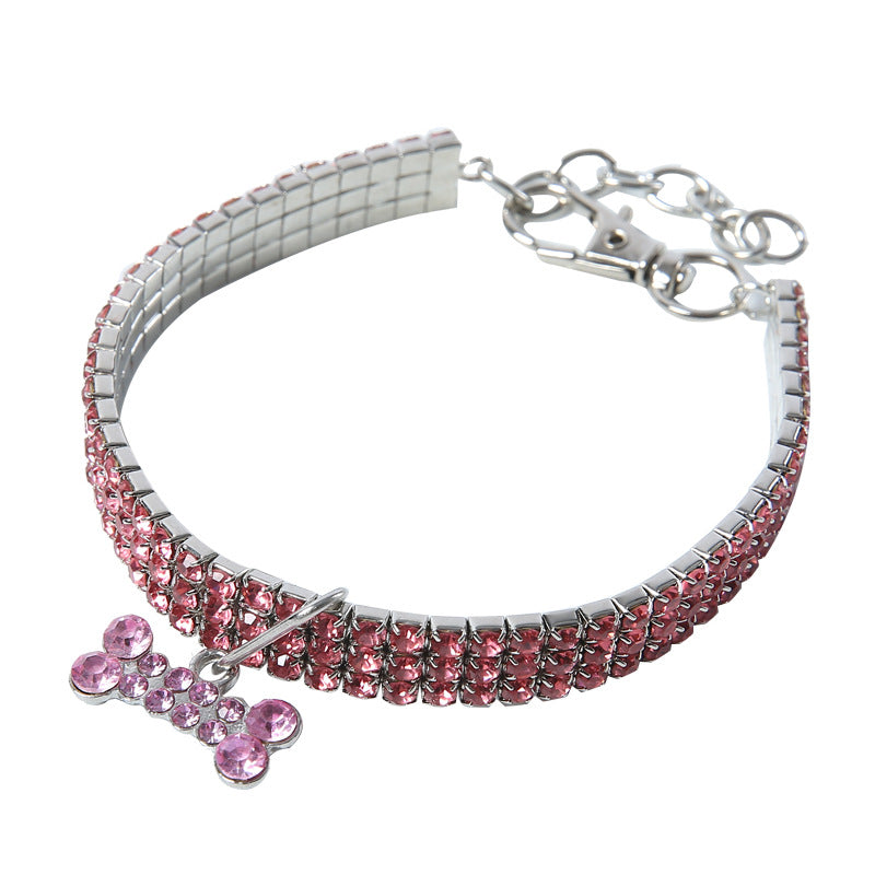Collar de strass brillante para perros pequeños y gatos