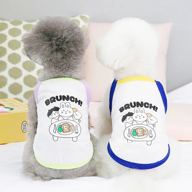 Camiseta de tirantes de algodón para perros