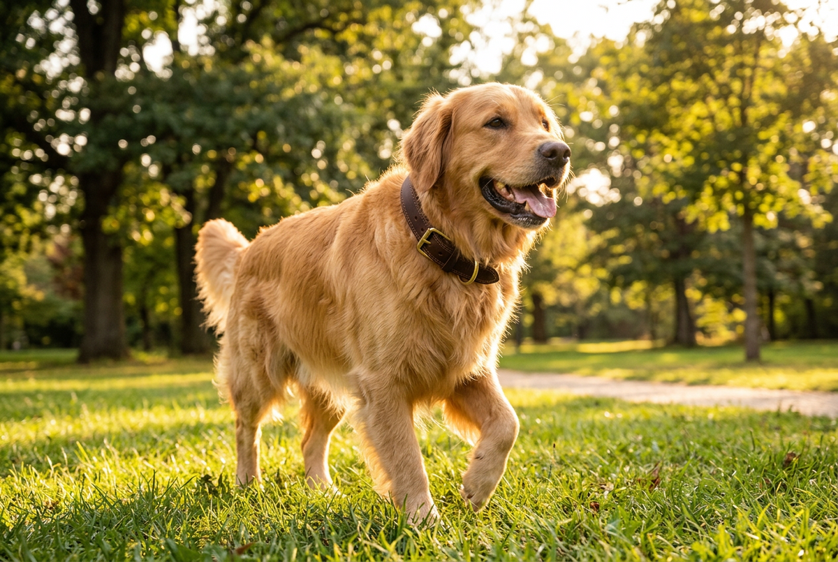 Collar de cuero para perros medianos y grandes con hebilla